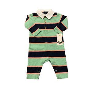 Tea Collection Baby Boy's Striped Romper - Size 0-3 months - New!